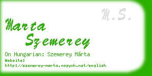 marta szemerey business card