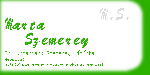 marta szemerey business card